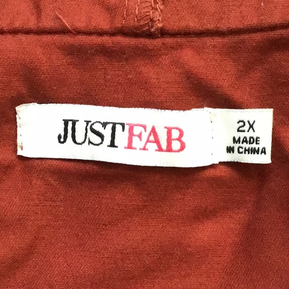 NWOT JUSTFAB rust colour jacket. Size 2X - Picture 3 of 4